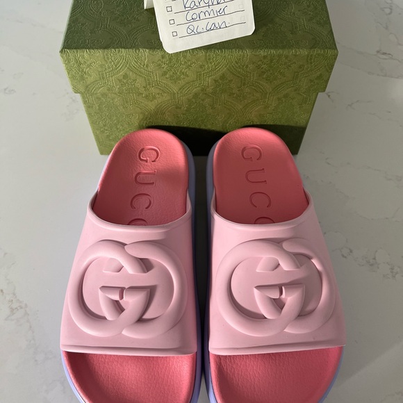 SOLD.  Brand new Gucci slides - platform sandals - Picture 5 of 5